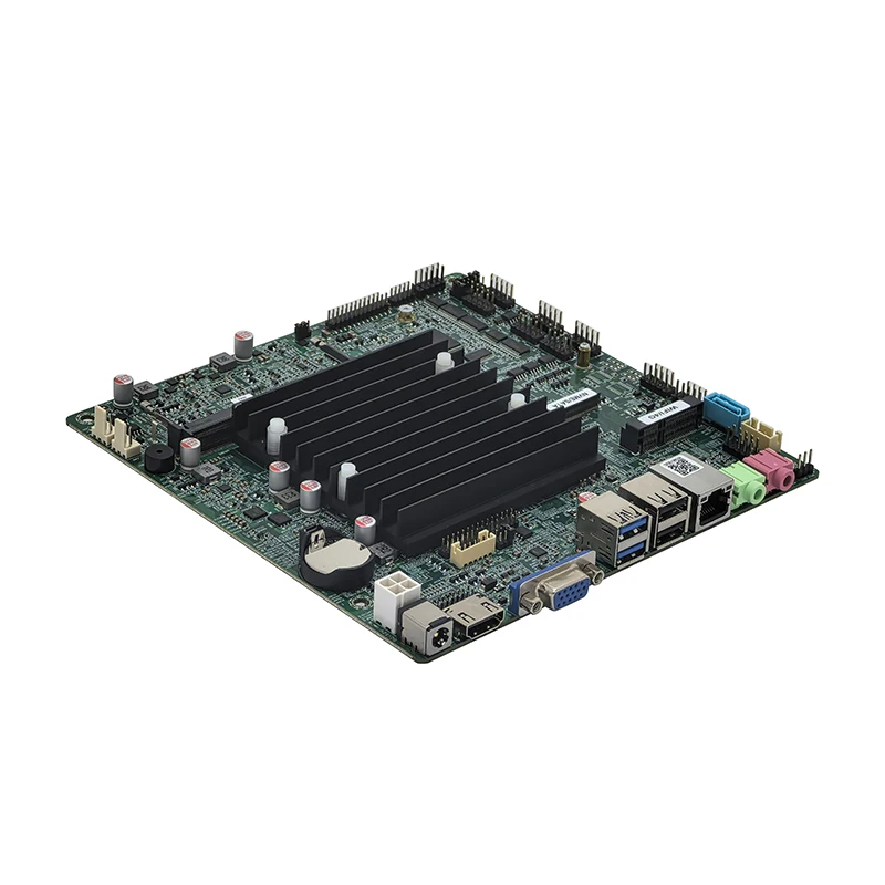 2026 ELSKY Hot Sale M612F Mini-Itx J6412 Mainboard Fanless Double Network 6*COM 4G/WIFI Mini-PCIE 4*USB2.0 2*USB3.1 Vending
