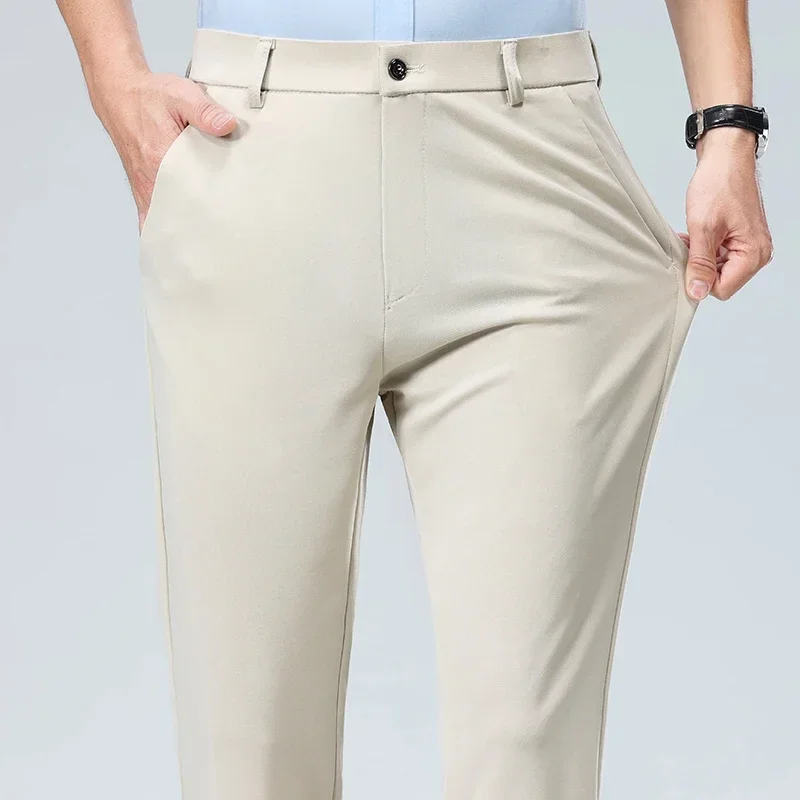 Golf Pants Men Spring Summer Elastic Pants Quick Drying Quality Business Casual Pants