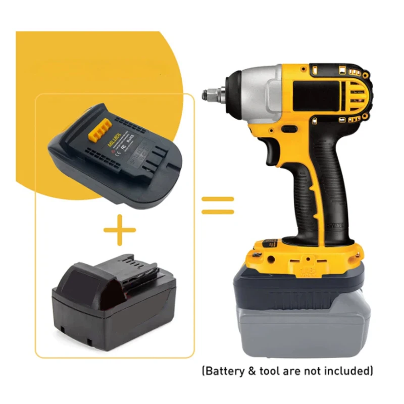 MIL18DL For Milwaukee M&18 18V battery Convert to For Dewalt 18V 20V Battery Adapter Converter Battery Volt Power Supply Tools