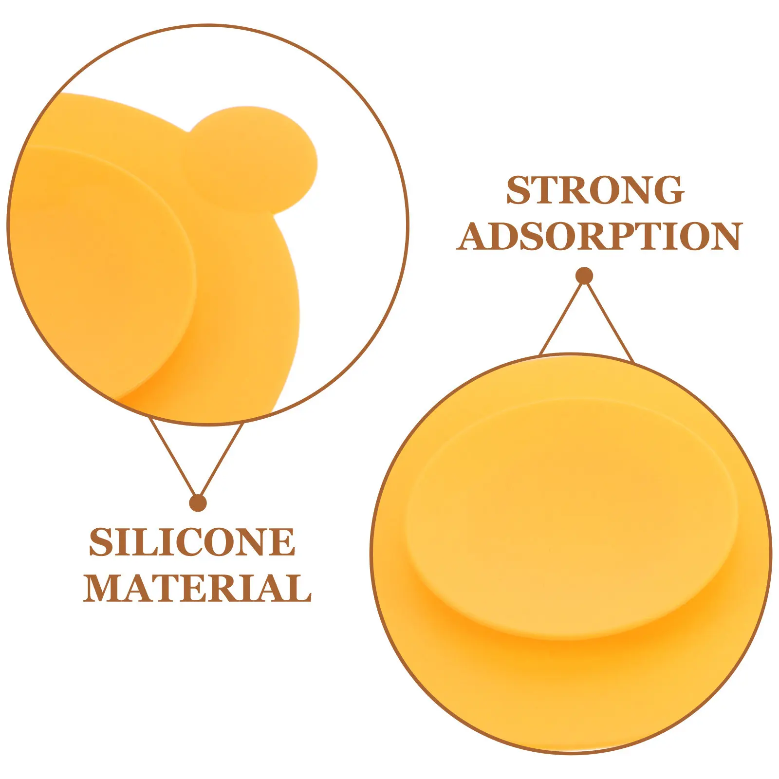 3Pcs Silicone Suction Plate Pads Double Sided Non Slip Bowl Holder Stable Tableware Sucker for Toddlers Elderly High Chair Use