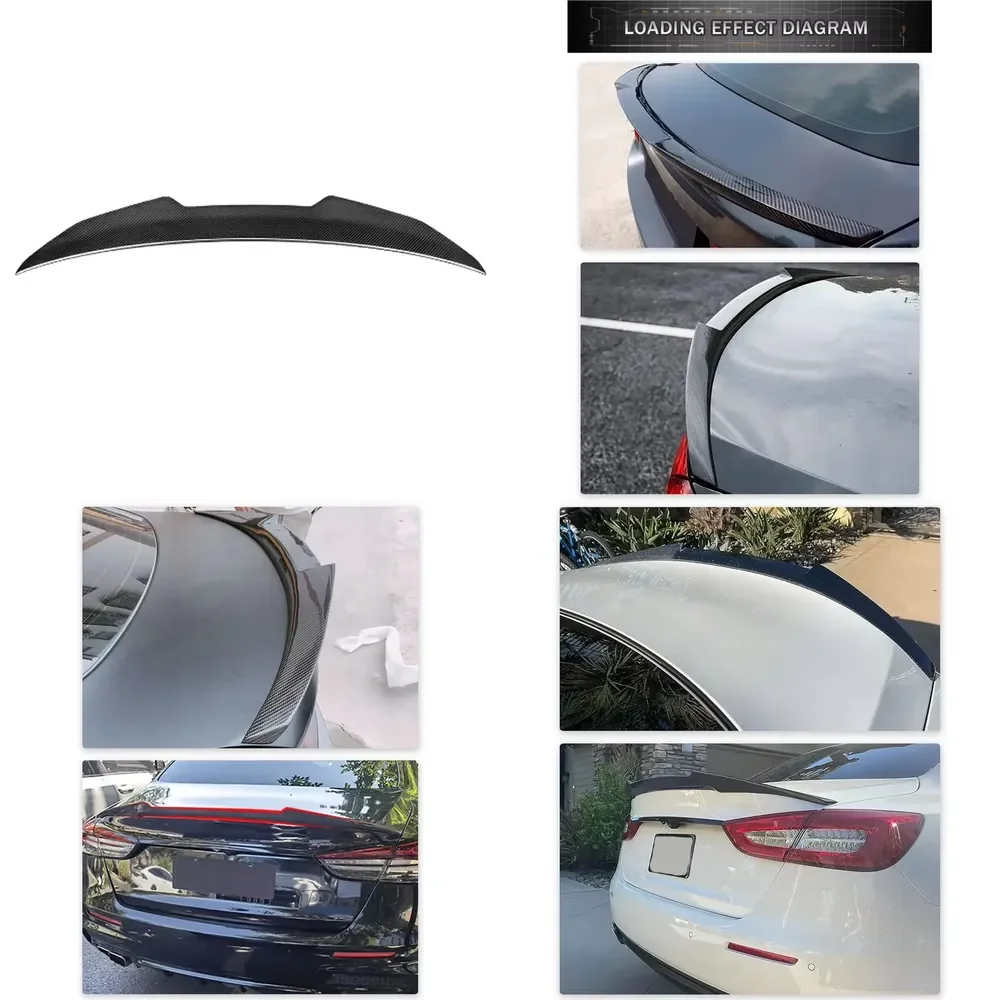 PSM Style Rear Dry Carbon Fiber Boot Spoiler Wing Trunk Lip Ducktail for A5 S5 RS5 B9 Coupe 2017 Single Deck Roof
