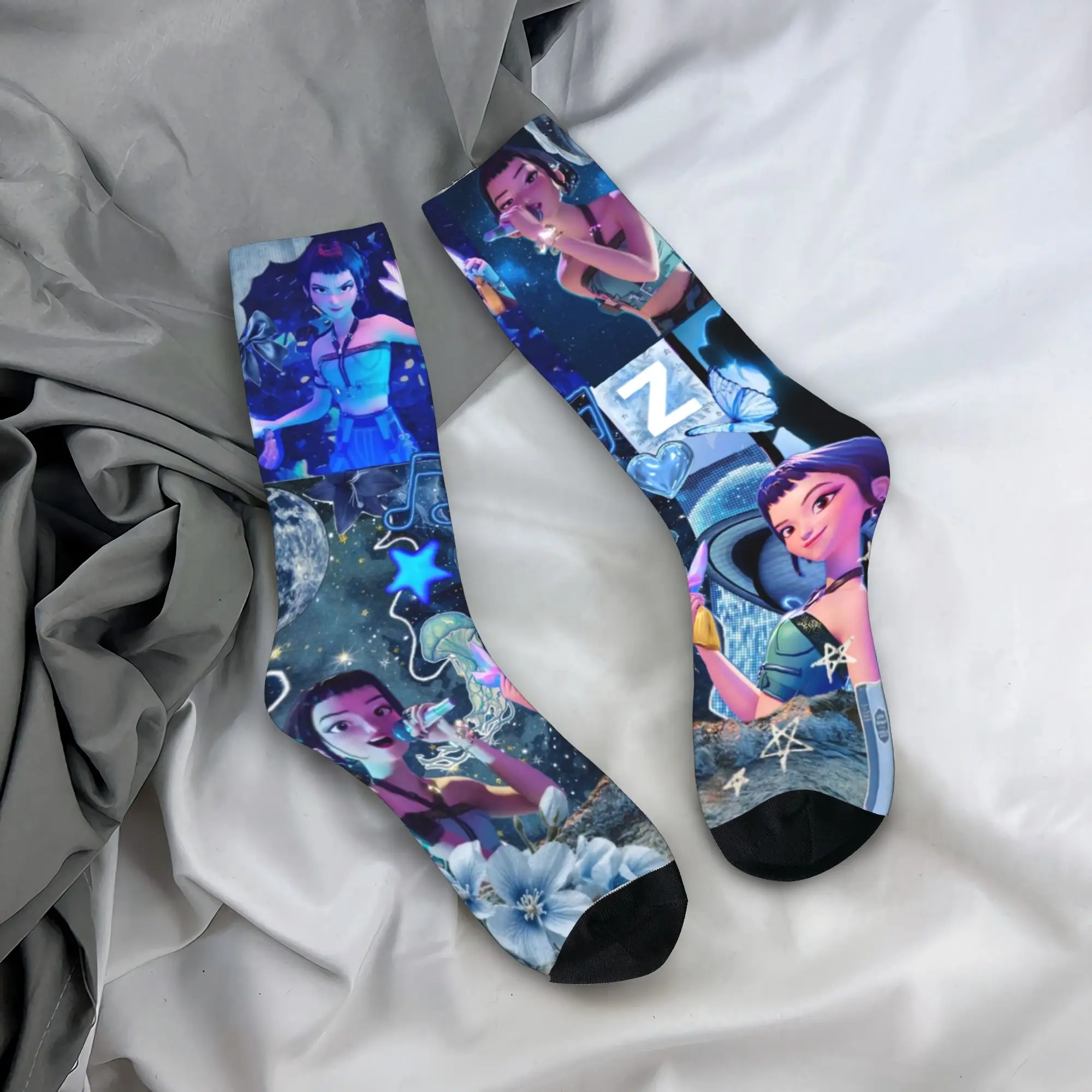 

Чулки Huntrix для девочек в стиле Kpop, современные носки, мужские дышащие носки унисекс, осенние противоскользящие носки с рисунком для скалолазания, подарок