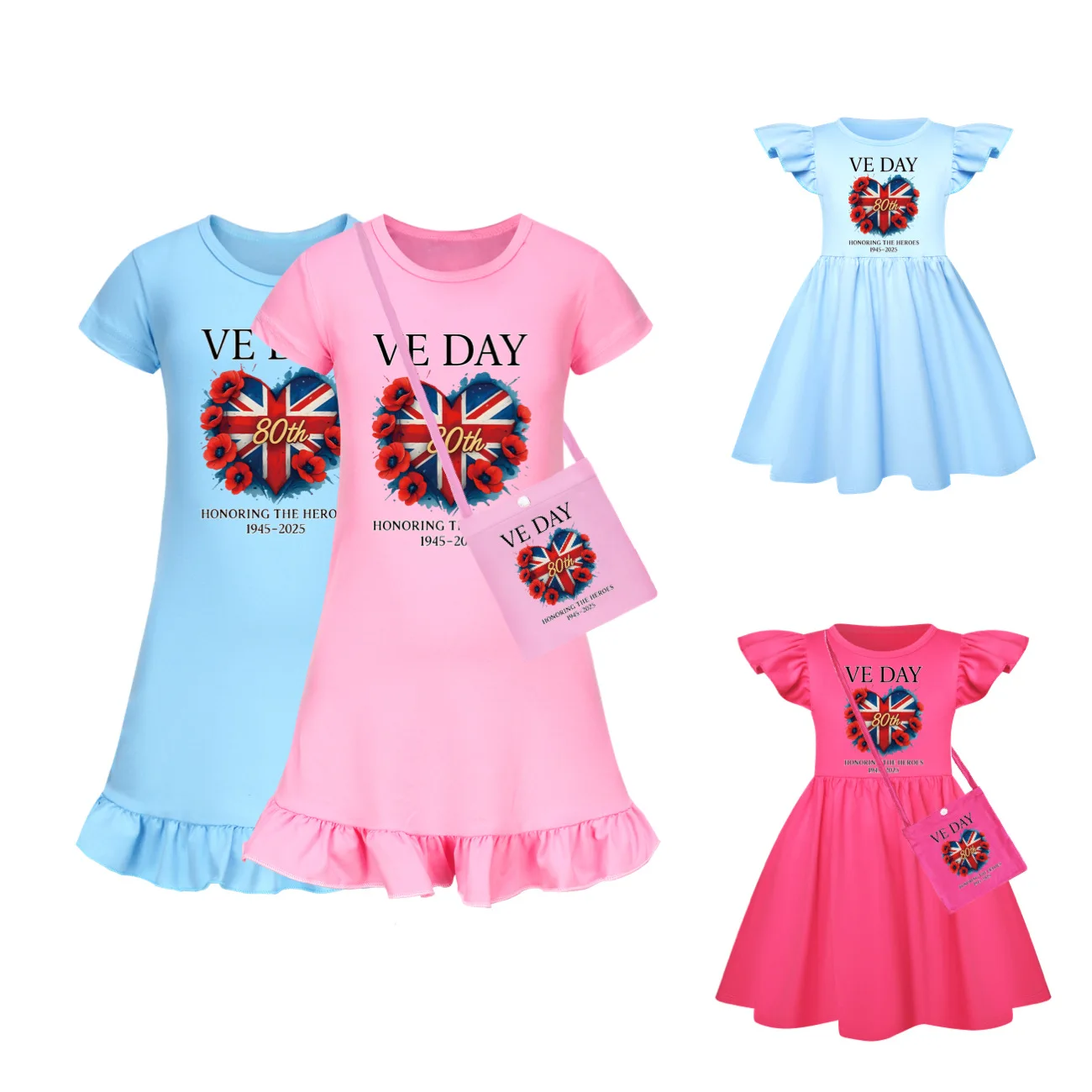 

Girls Sleepwear Game Girls DressesHome Dress VE DAY 80th Big Girls Birthday Clothes Children Ruffle Dress Sleepwear 4456