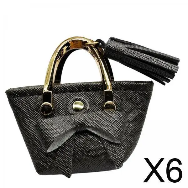 

1 6 Scale Miniature Bag Ornaments PU Leather Tote Bag Gift for BJD Dolls and Dollhouse Accessories