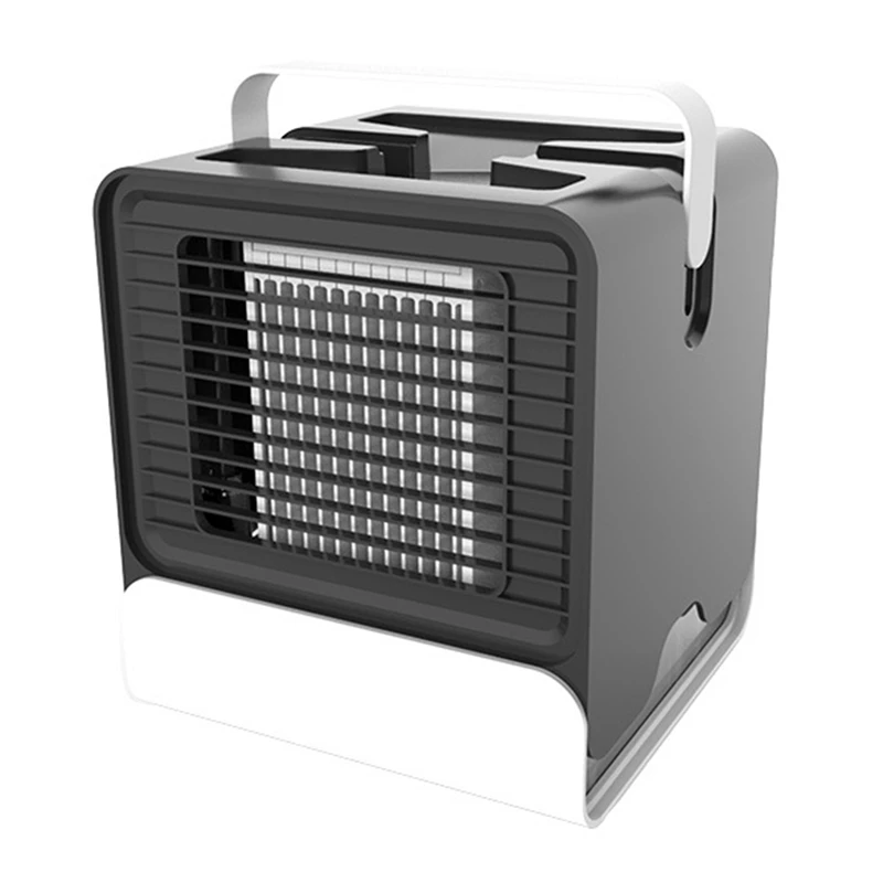 

Top Deals 150ML Mini Air Conditiong Personal Space USB Negative Ion Air Cooler Desktop Fan With Handle For Home Office