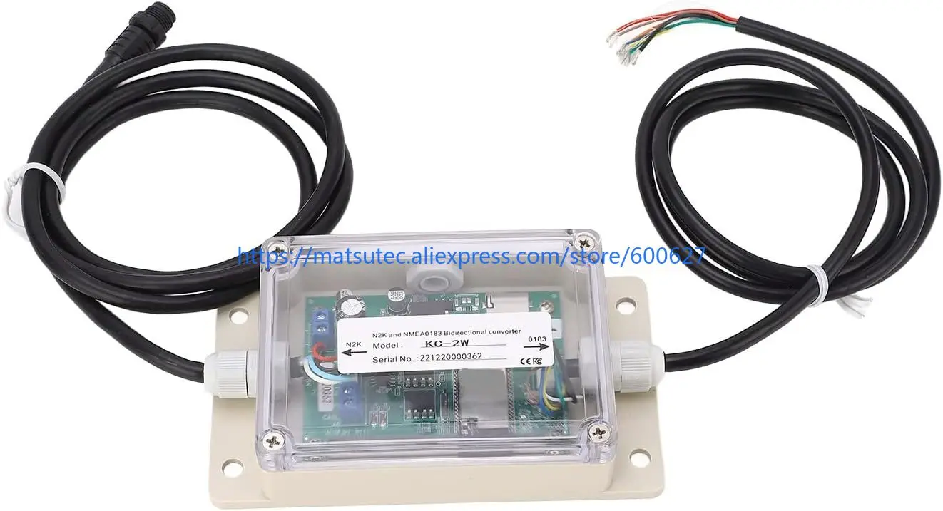 

NMEA 0183 ‑ 2000 Converter, Bi Direction Converter Module NMEA2000 and NMEA0183 KC‑2W IPX67 Waterproof DC 9‑30V