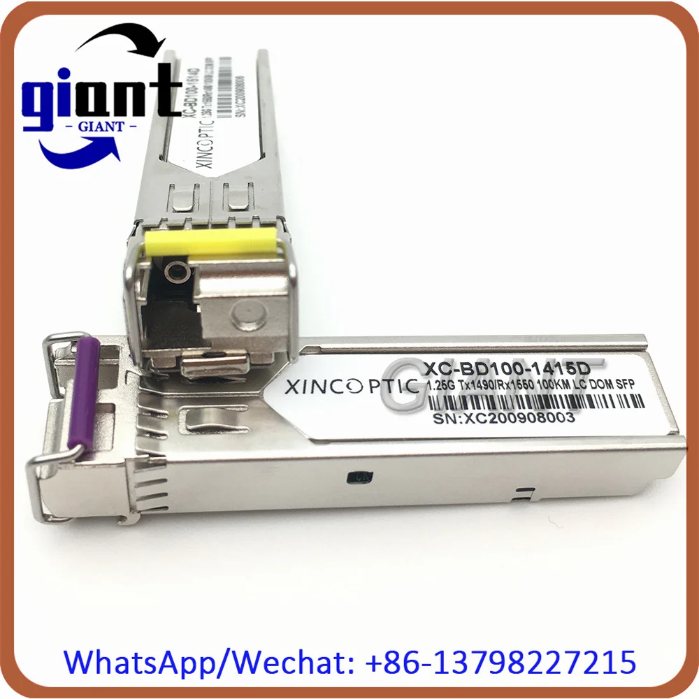 2Pairs 1.25G BIDI 100KM SFP Module 1.25G SM 1490/1550nm LC WDM Module, Simplex SFP-GE-LX-SM SFP Fiber Optic Transceiver Module