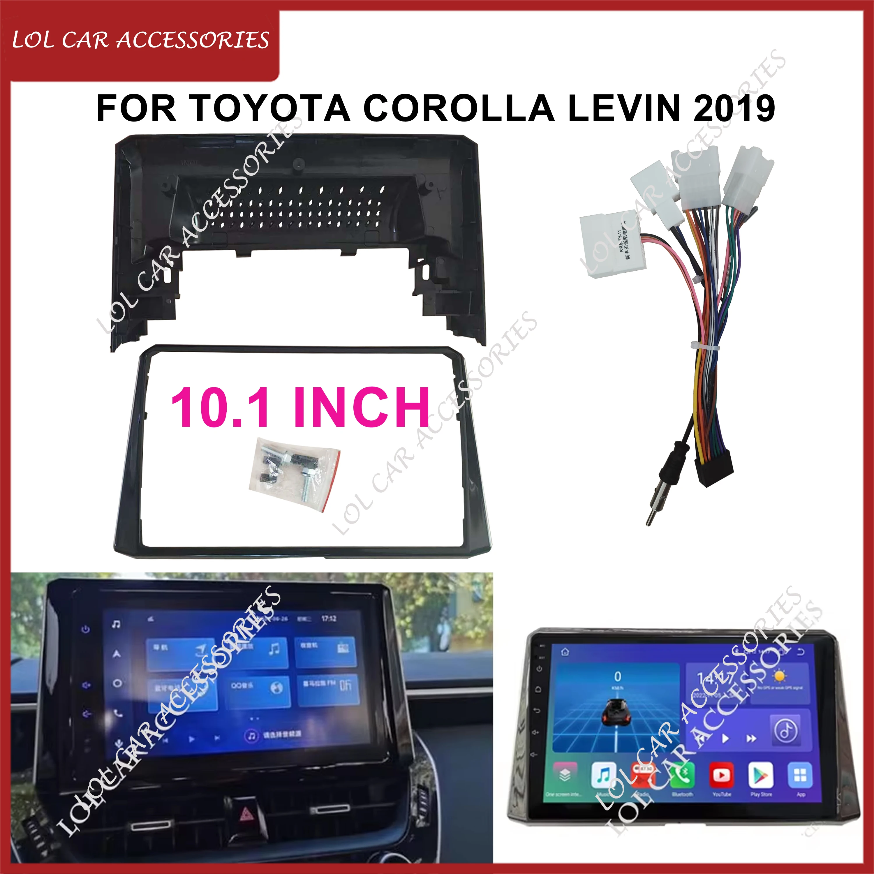

LCA 10.1 Inch For TOYOTA Corolla Levin 2019 Car Radio GPS MP5 Android Stereo Player 2 Din Head Unit Fascias Panel Dash Frame