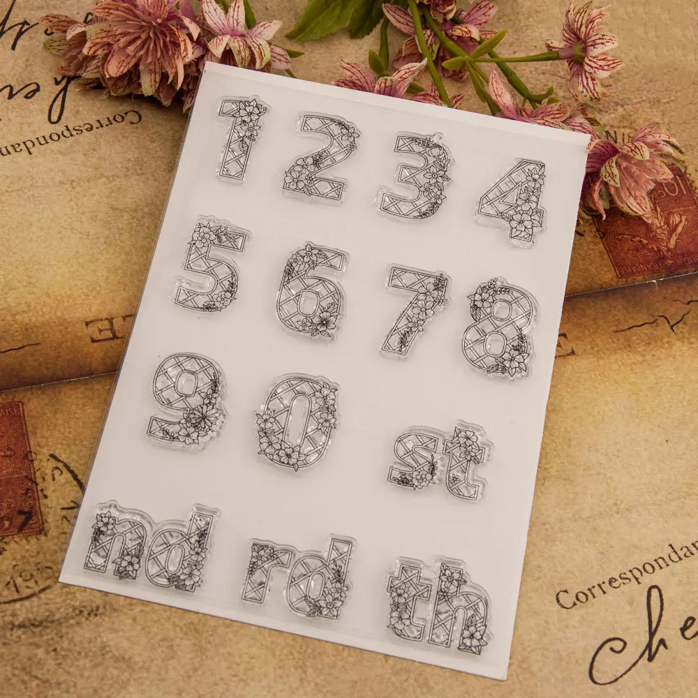 

NUMBERS Clear Stamps Seal for DIY Scrapbooking Card fairy Rubber Stamps Making Photo Album Handemade Crafts