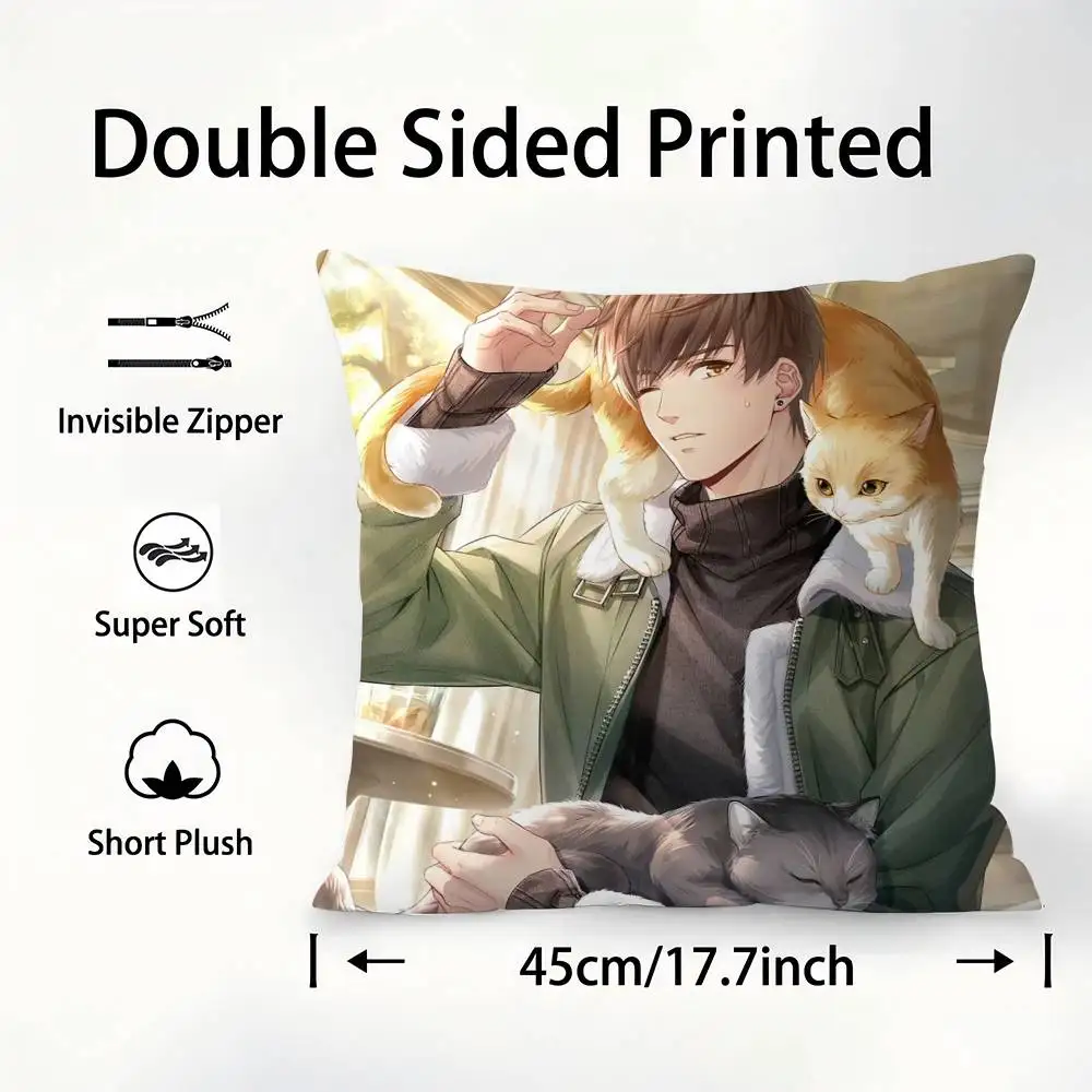 Mr Love Queens Choice Gavin Pillow Case Sofa Decorative Home Double-sided Printing Short Plush Cushion Pillow Cover