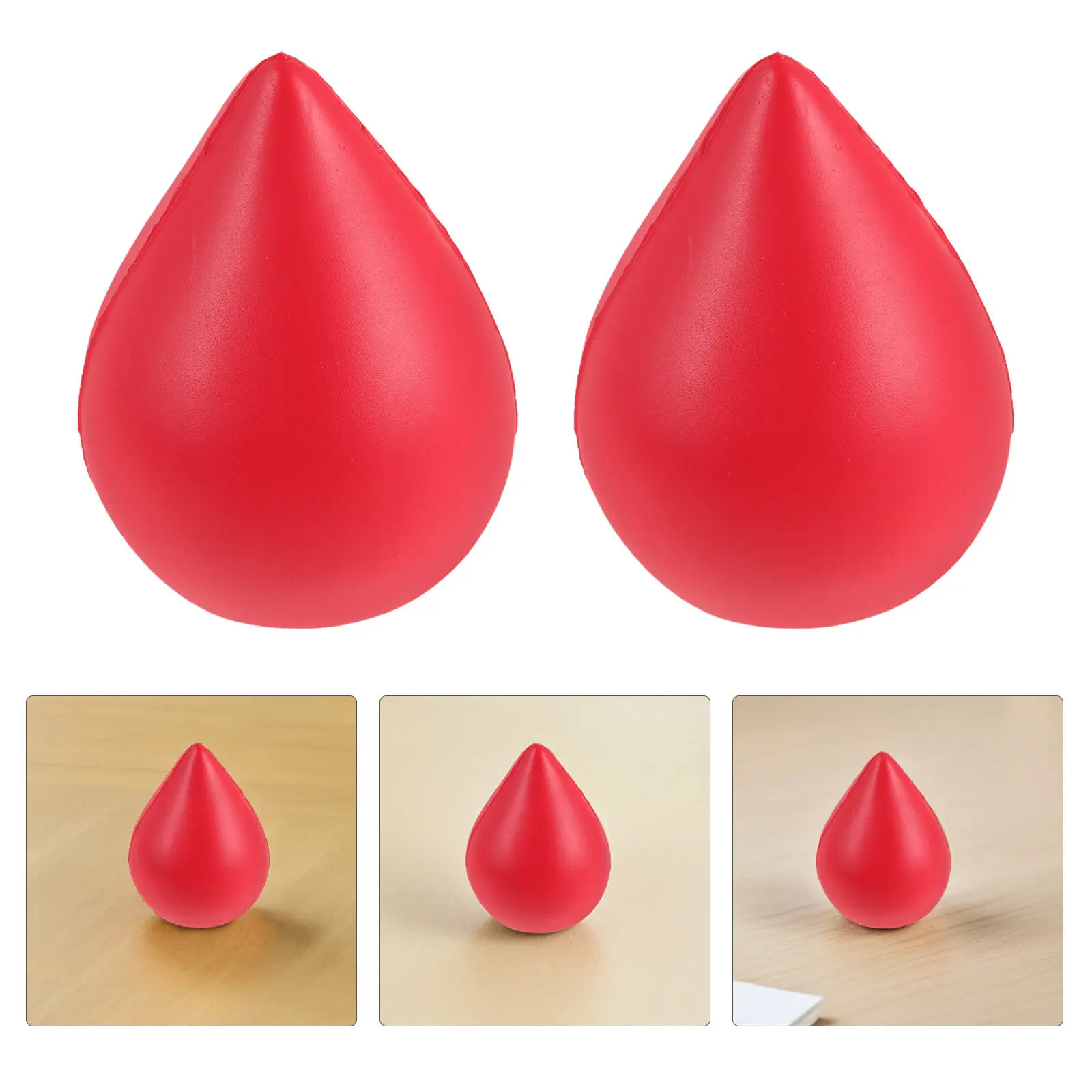 4Pcs Cute Blood Donation Theme Stress Relief Balls High Elasticity PU Squeeze Balls for Office Desk Commuting Hand Strength