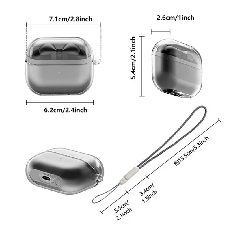 Headphone Case Cover Anti-Scratch Earbud Case Cover Headphone Case Shell Lightweight Headphones Case Earphones Protective Case