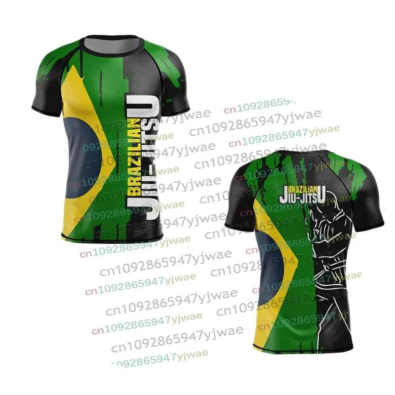 2026 Herren Brazilian Jiu Jitsu T-Shirt Grappling Kurzarm Sport-Top Fitness Gym Training Schnelltrocknende Sportbekleidung Lässige Strand-T-Shirts – Detail 15