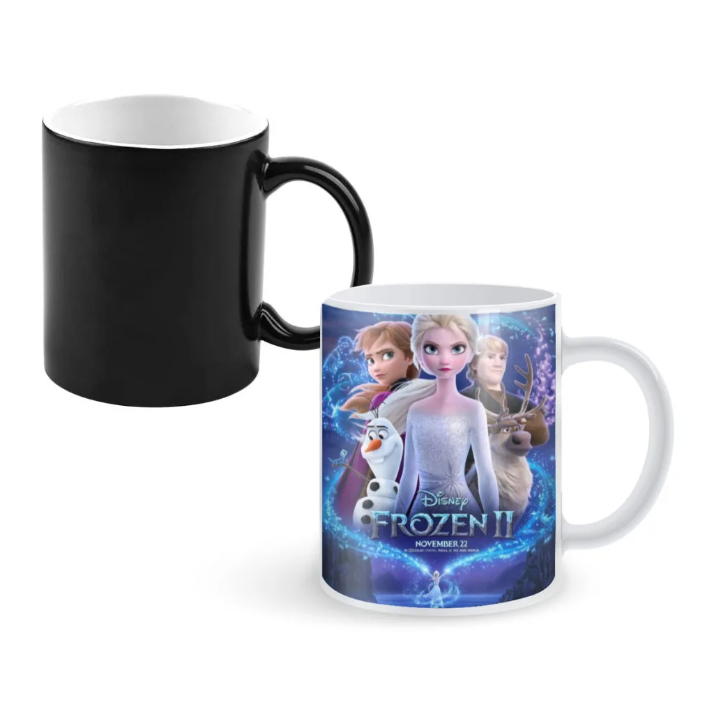 

Frozen Disney Elsa Ceramics Coffee Mug Thermal Color-changing Birthday Gift Back To School Mug