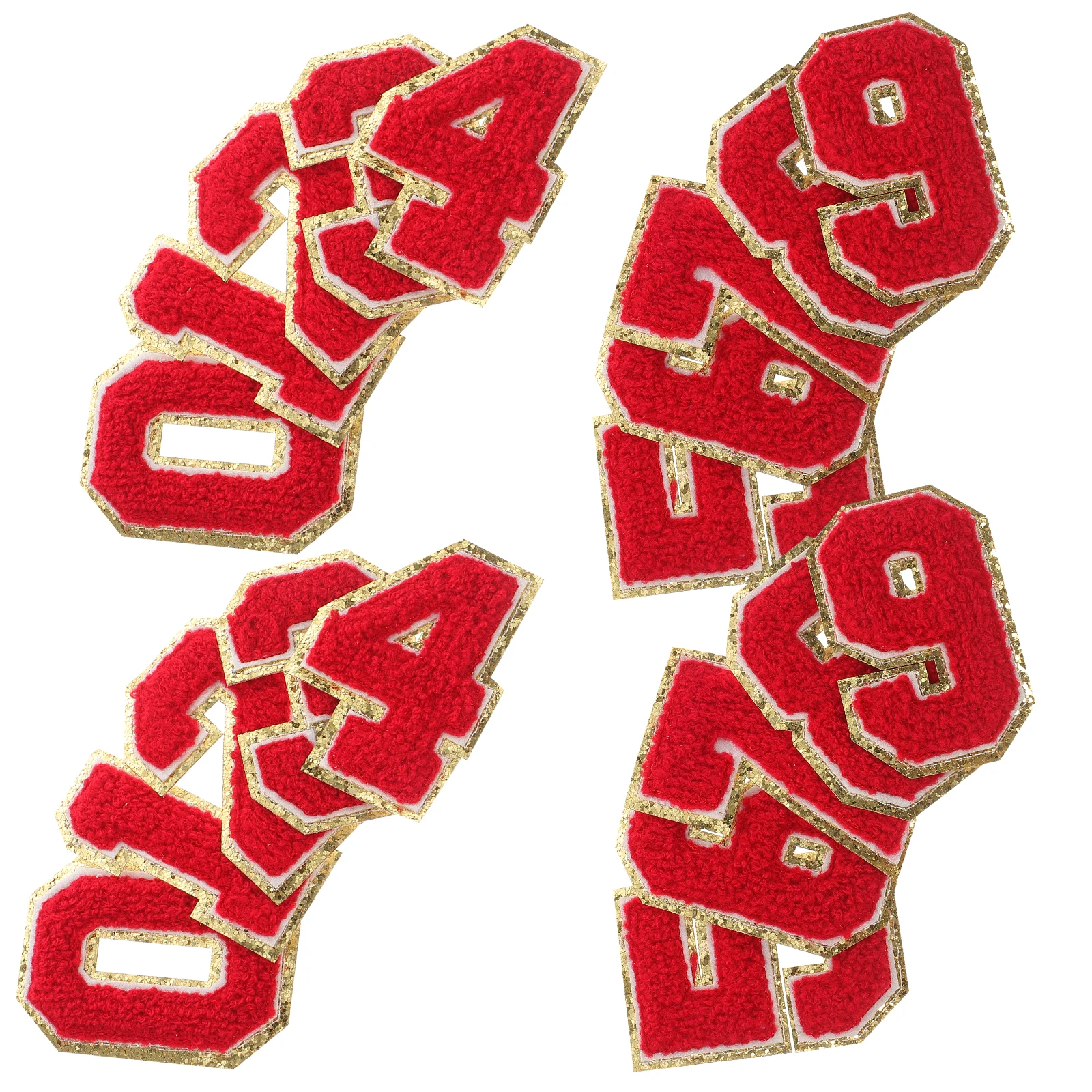 

20Pcs Number Patches Embroidered DIY Clothes Patches Decorative Appliques for Jackets Bags Hats Sewing Repair Accessories