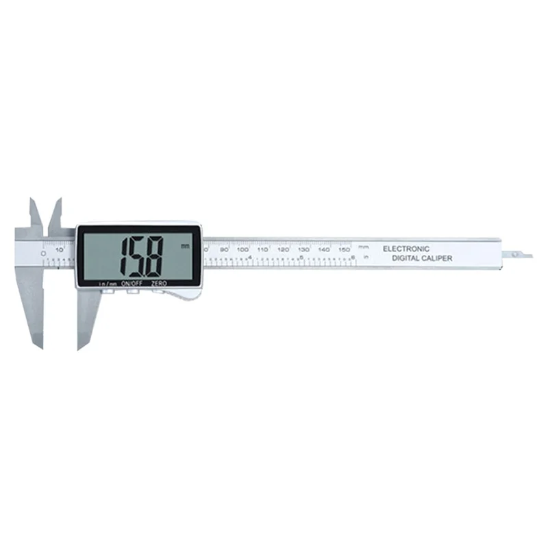 【Venta Flash】calibrador Vernier con pantalla Digital electrónica, conversión en pulgadas/métrico, herramienta de medición de calibrador de pantalla completa de 6 pulgadas, 0-150Mm