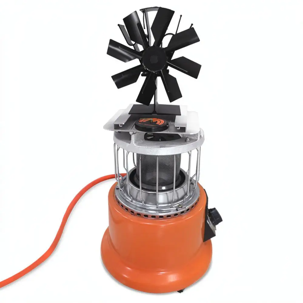 Quiet 8 Blade Heat Powered Stove Fan Fireplace Blower Aluminum Eco Thermal Power Air Distribution Heating Tool