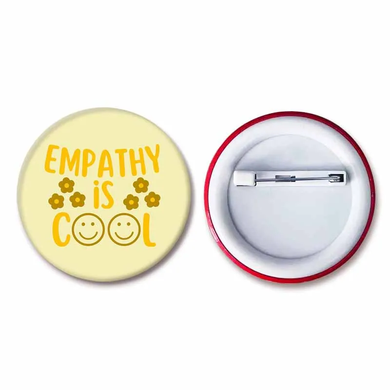 التعاطف رائع زر دبوس مضحك الكلمات الإبداعية صور المفاجئة في بروش ظهره الملابس والاكسسوارات شارة مستديرة تحصيل الهدايا