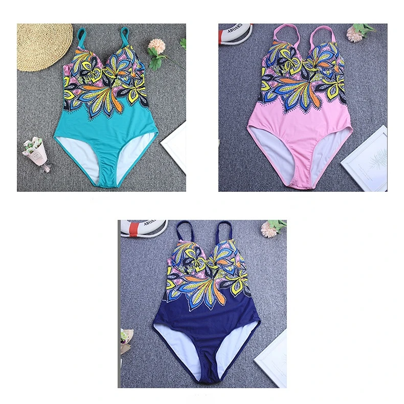 Women Swimwear One Piece Swimsuit Sexy Push Upswimsuit Printing Summer Beach Wear Bathing Suit Women Monokini One-Piece Suits