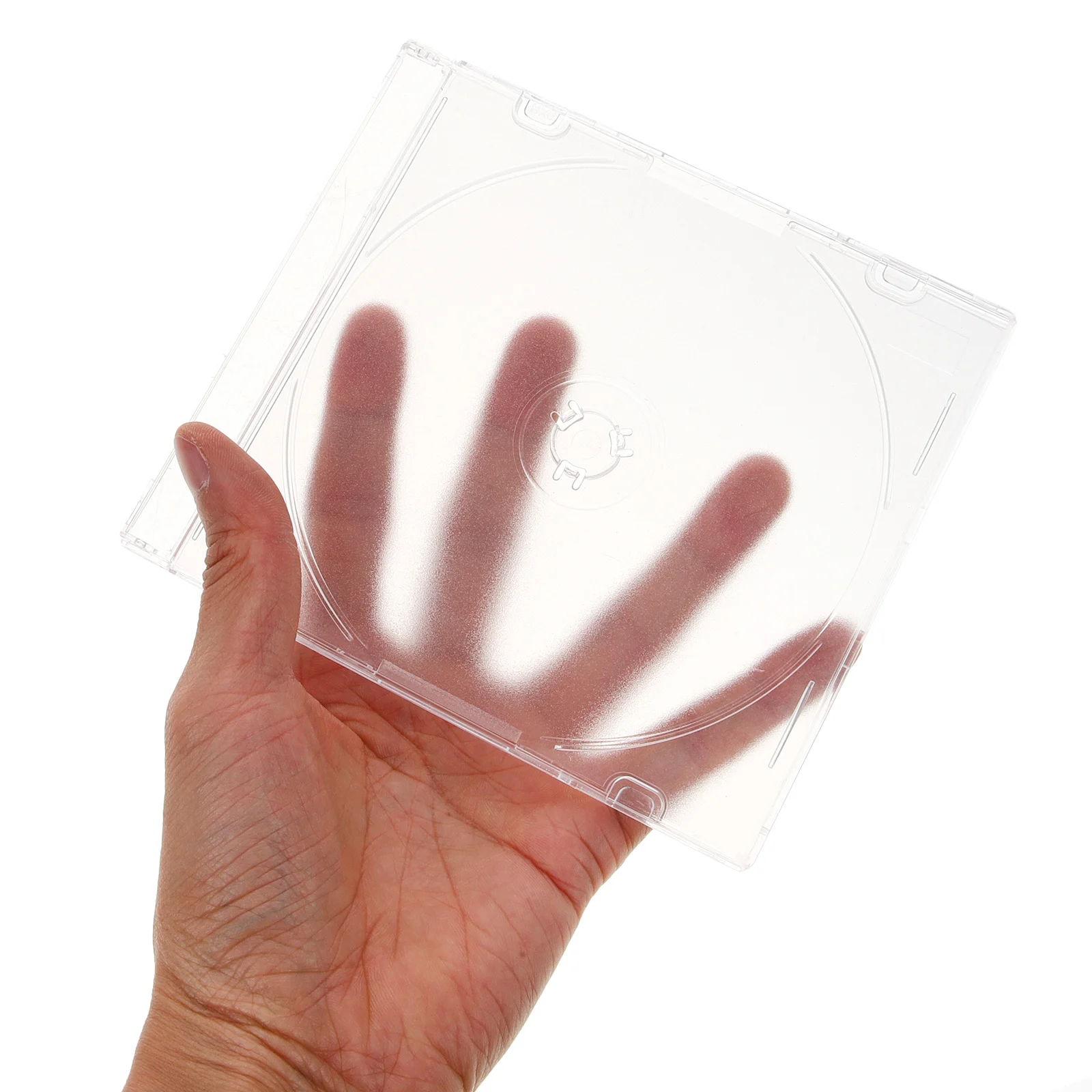 

2pcs Acrylic Cases Clear Reusable Storage Portable Travel Holders For Music Game Discs Transparent Lightweight Sturdy Home Car