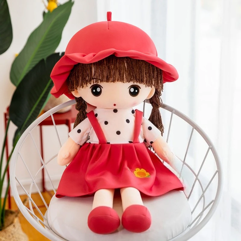 45cm Super Kawaii Plush Girls Doll with Clothes Kid Girls Baby Appease Toys Stuffed  Plush Toys for Children Gift - view 6