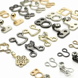 Vintage Snap Buttons for Clothing, Cheongsam Cape, Sew on Hook, Eyes Shawl, Cardigan Clip, Metal Fastener, 5 Pcs