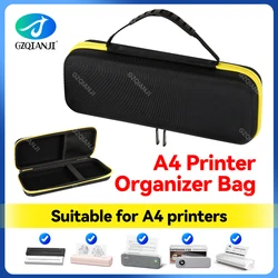 Hard EVA Travel Carrying Bag Storage Case Cover Black for Portable Mini A4 Bluetooth Peripage Printer A40 HPRT MT800 M08F