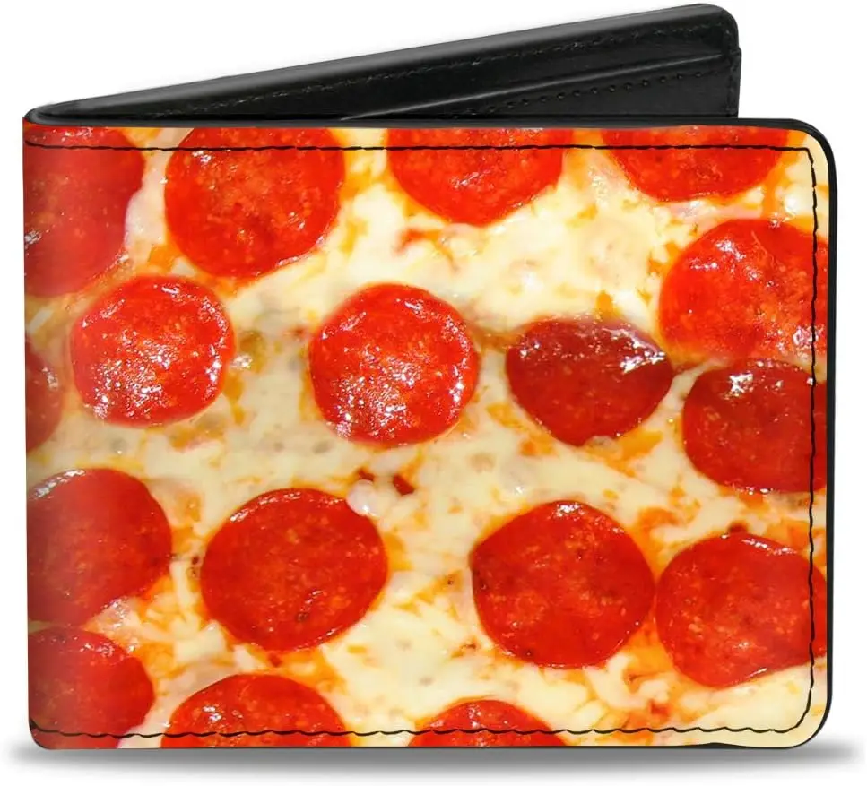 Pepperoni Pizza Vivid Printed Wallet Fashion Unisex Credit Card Holder Wallet