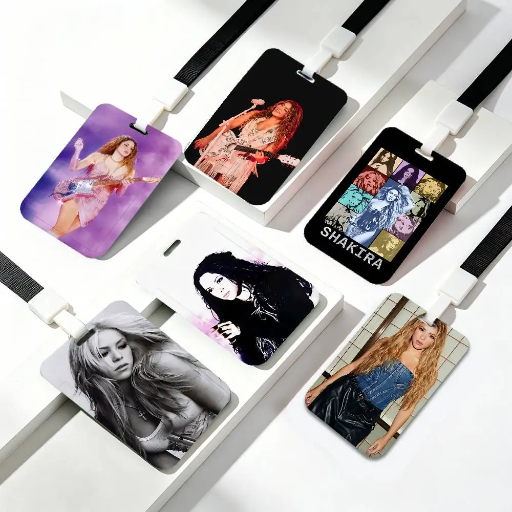 Porta Tarjetas de Identificación Shakira ALGO TU, Porta Credenciales con Cordón, para Negocios, Exposiciones, Escuela, Correa para el Cuello