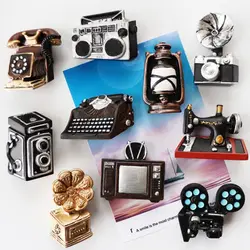 Household Retro Fridge Magnets Mini Personality Creative Refrigerator Magnetic Stickers Creative Home Decoration Accessories