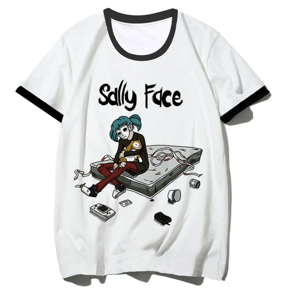 Sally Face t-shirt female streetwear Breathable Classic Graphic Psychedelic 2000s top tees Pop Culture streetwear Trendy 2000s