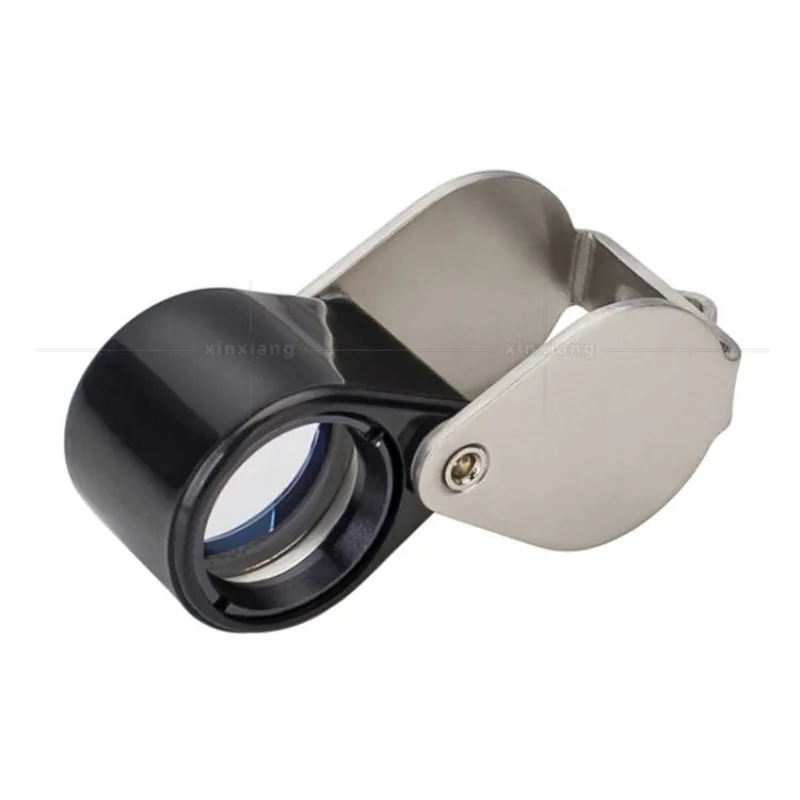 14X 12mm Export Quality Full Metal Folding Diamond Jade Antique Appraisal High Magnifying Glass Belt Holster