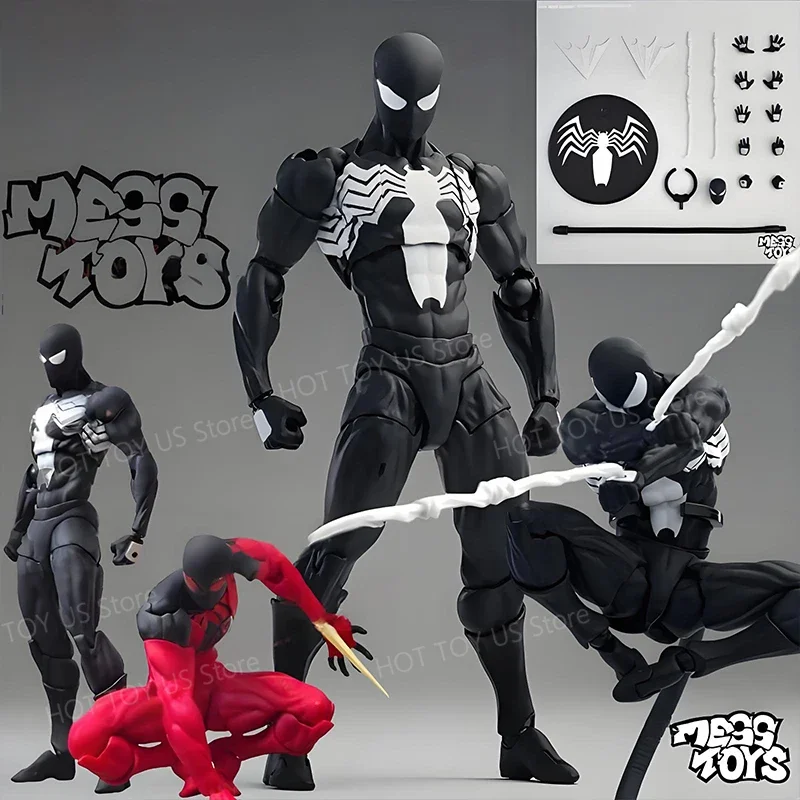 Spider Man Symbiote Black Suit Scarlet Spider In Stock Mess Toys Spiderman Messtoys Neighbor Anime Action Figure Gifts Toys
