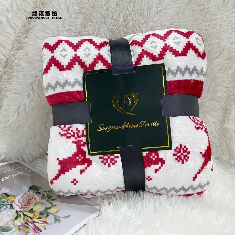 

Autumn and Winter Blanket Double-layer Thickened Flannel Sheet Lamb Velvet Tatami Mattress Cover Blanket Christmas Classic