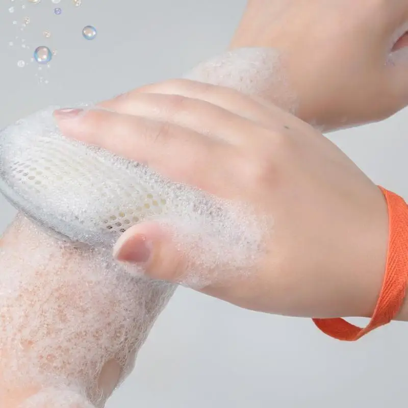 1 PCS Double-Sided Square/Oval Soap Bag Bath Cleansing Foaming Net  Body Exfoliating Scrubber Sponges Bathroom Mesh Soap Pocket