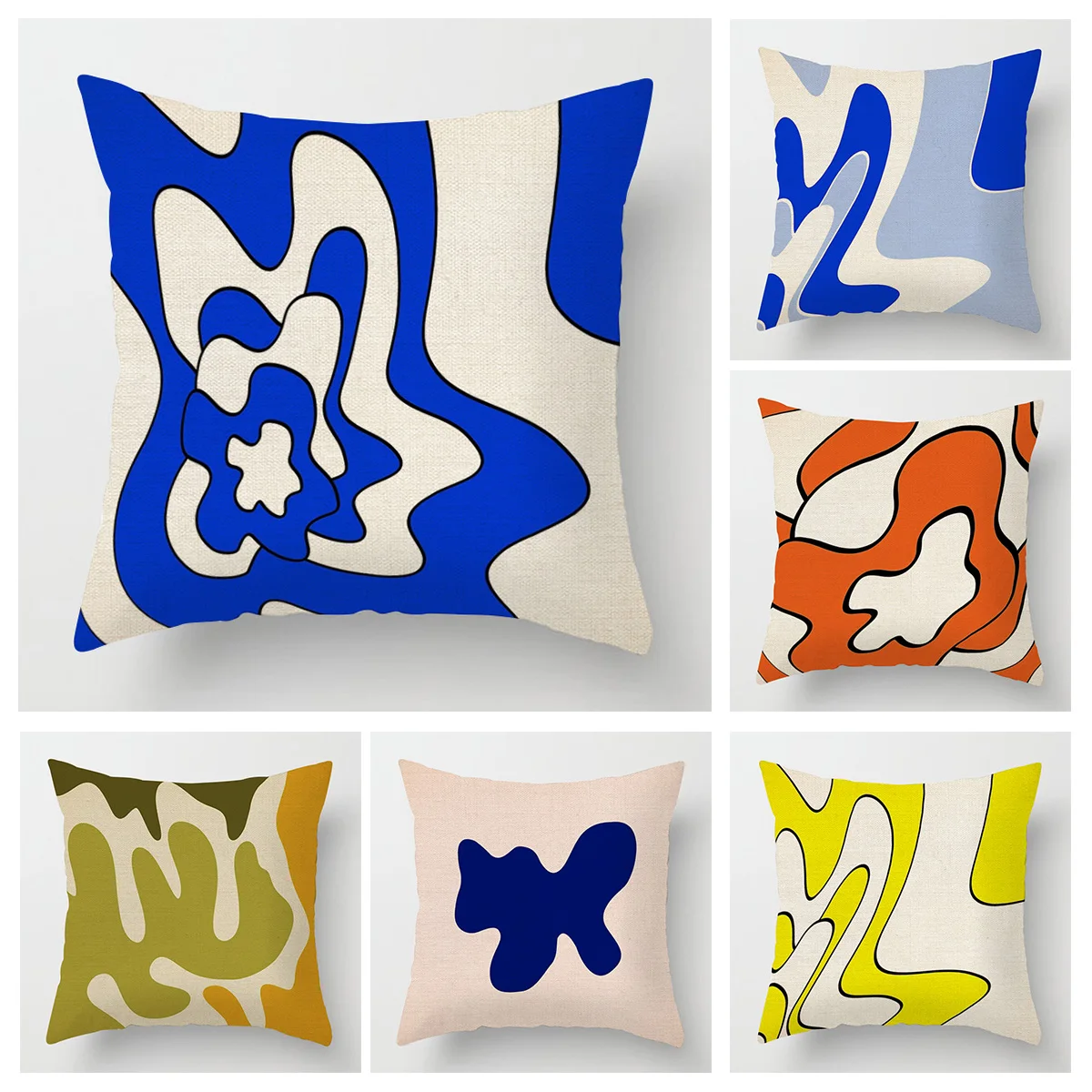 Abstract Geometric Pillowcase 18x 18 Inch Machine Washable Four Seasons Universal Home Decorative Cushion Cover 45x45cm