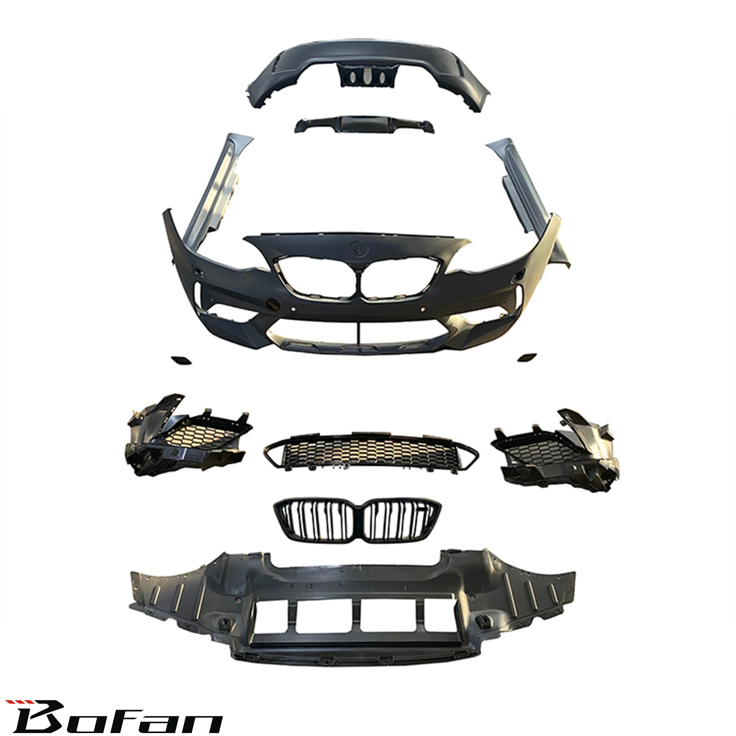 High Quality M2C Style Car Front Rear Bumper Front Lip Rear Diffuser Side Skirt Vents Spoiler Body Kit For 1 F22  F23