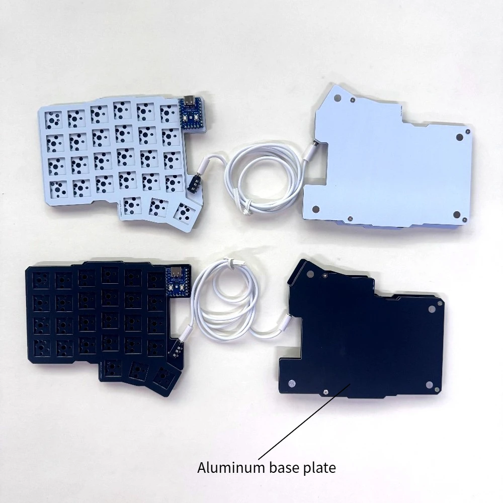 【NEW】Black Silakka54 Split Keyboard Storage Bag Plam Rest Hotswap QMK/VIAL RP2040 Gaming Keyboard Kit MXSwitch Accessory Teclado