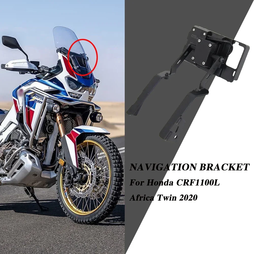 

Motorcycle Front Phone Stand Holder Smartphone Phone GPS Navigaton Plate Bracket For HONDA CRF1100L Africa Twin CRF 1100 L 2020