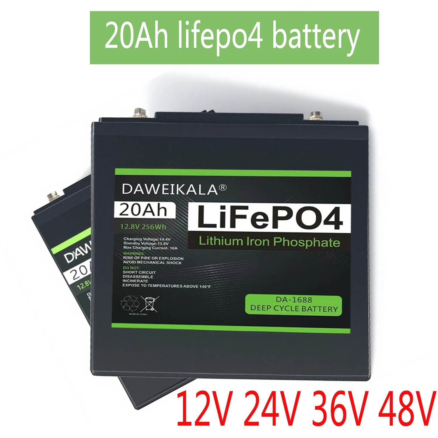 20Ah LiFePo4 12V Battery Lithium Iron Phosphate 12V LiFePo4 Rechargeable Battery for Kid Scooters Boat Motor Tax Free
