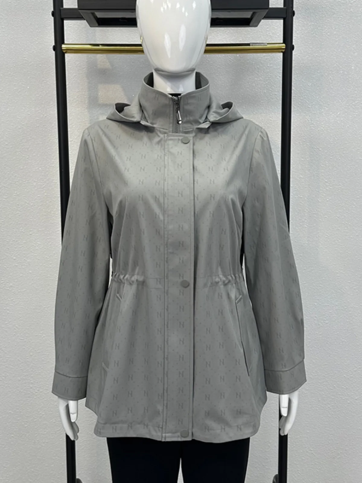 

Faionable Spring Autumn Jaet for Women 2024 New Sle Detachable Hat Coat Polyester Nylon Material Loose Fit Windbreaker
