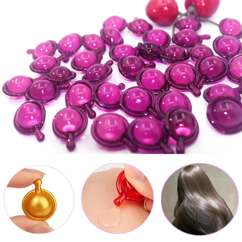 

1/30PC Vitamin Hair Care Capsule Oil Repair Damaged Hair Natural Extract Nourished Smooth Silky Keratin Complex Oil Easy To Care