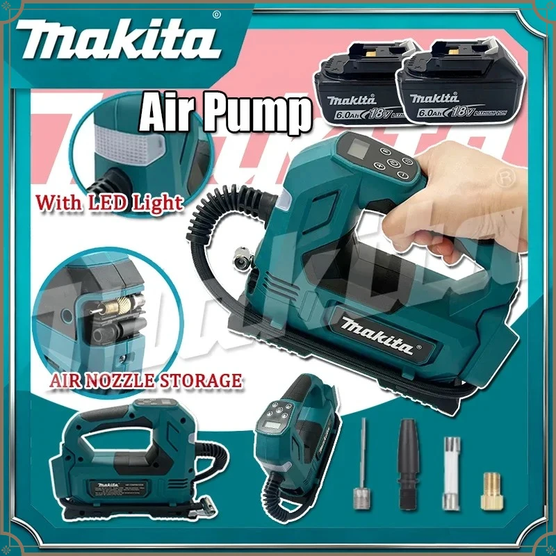 makita-18v-for-cars-motorcycles-brushless-air-pump-cordless-air-inflator-portable-tyre-pump-with-digital-displaytool