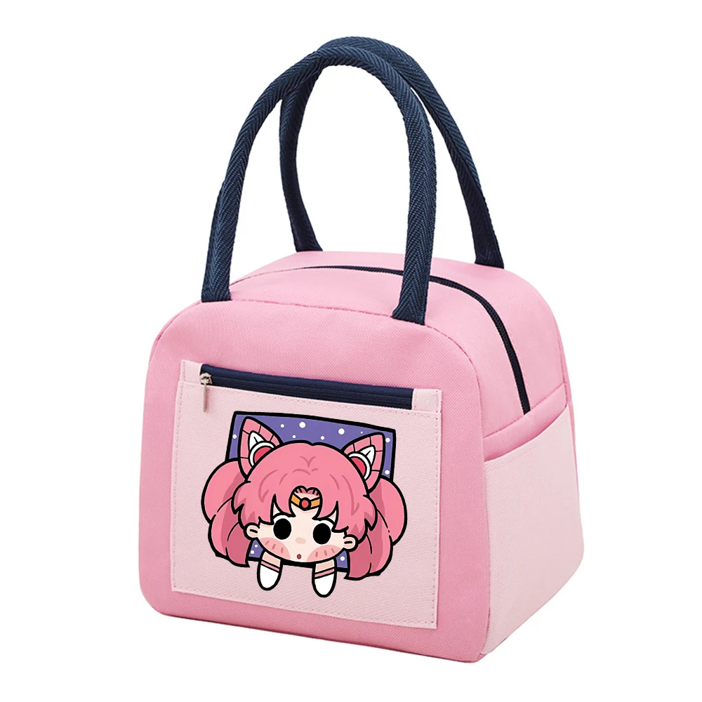 Sailors Moons Lunch Bag Cute Anime Color Insertion Large Inspection Bag Portable Keep Warm Girls Kid Bag Birthday Gifts