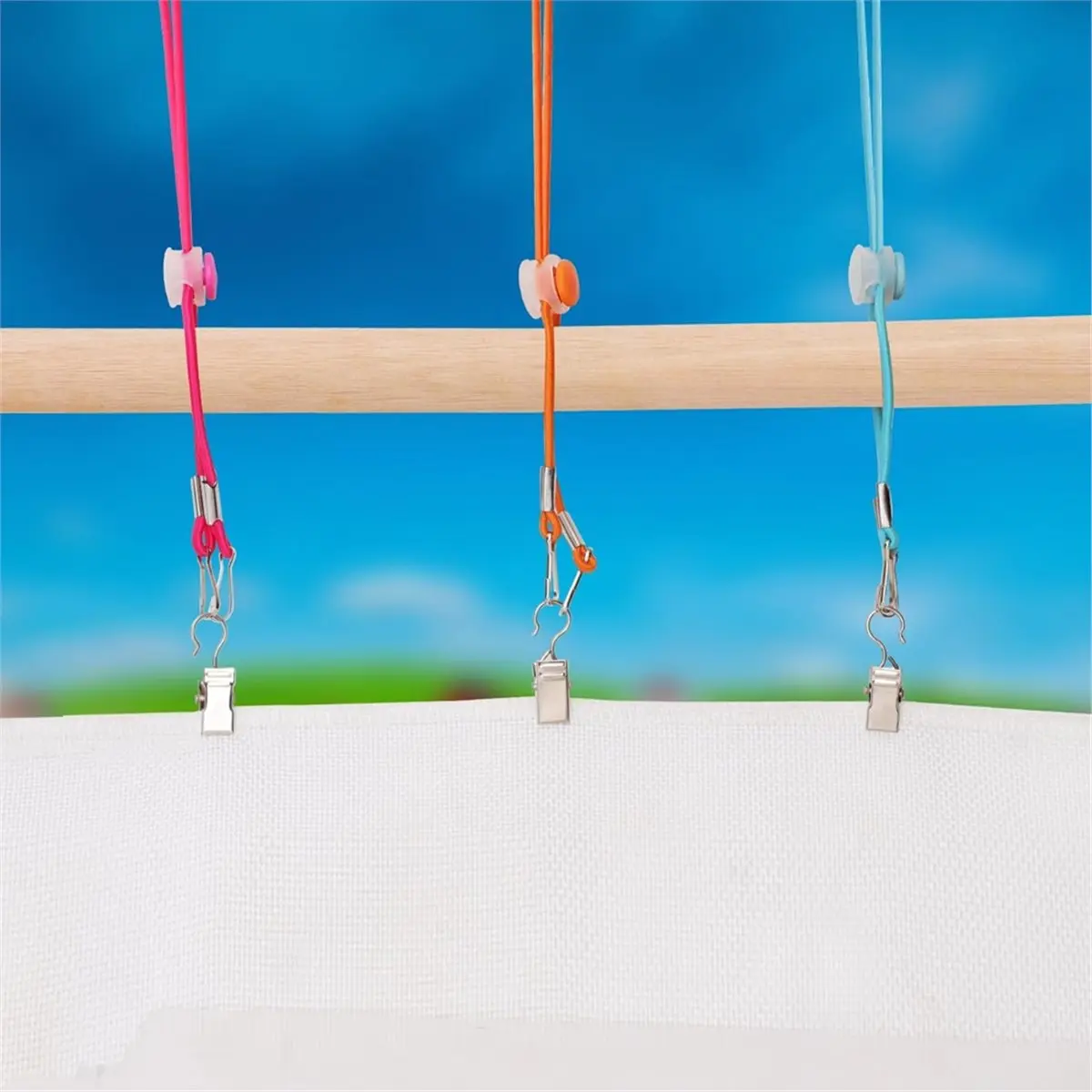 

12pcs Fabric Holders, with 12 Clips Adjustable Side Tensioners for Embroidery Frames Clamps Tool Supplies for Sewing