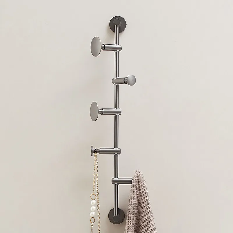 Solid Brass Wall Mounted Coat Rack Light Luxury Entryway Hook Bedroom Living Room Clothes Hanger Home Behind Door Storage Hook