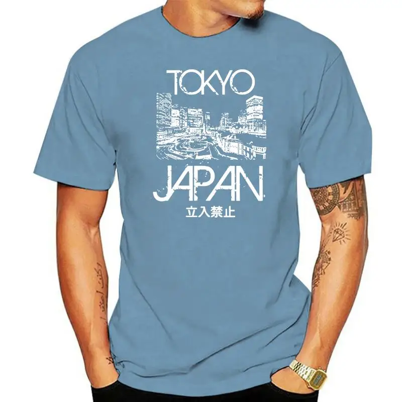 New Arrival Mens T-shirt T-Shirt, Tokyo Japan, Metropolitan Silhouette hip hop street T-shirt