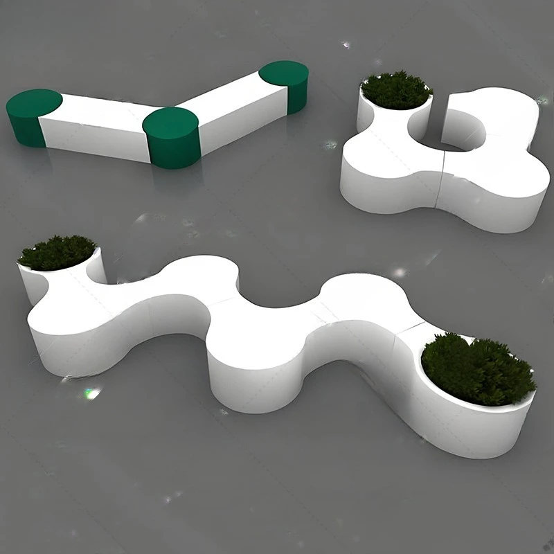 

FRP outdoor seat combination shopping mall creative special-shaped seat park square landscape public seat