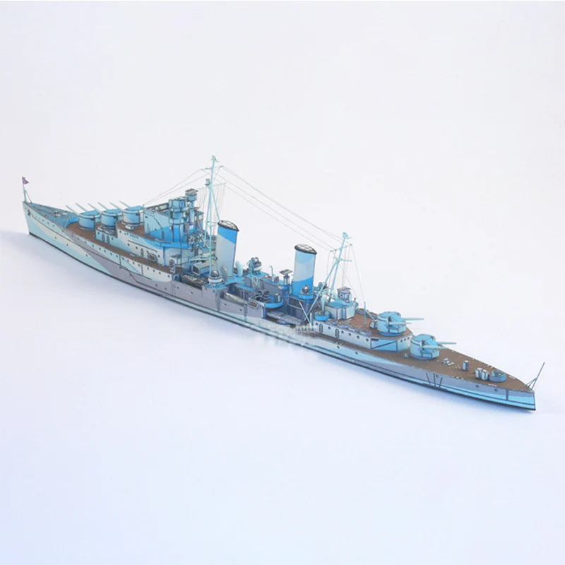 1:400 British Sirius Air Defense Cruiser Paper Model Cruiser Model Ship Military Model Home Decor Handmade DIY Paper-cut Lovers