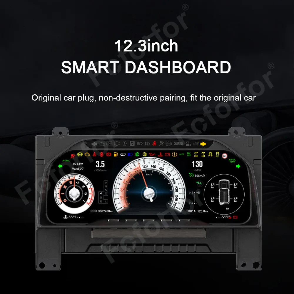 12.3 ''LCD لوحة القيادة لتويوتا LC 70/71/76/78/79 2007-2024 LCD أداة العنقودية LCD عداد المسافات الظاهري الرقمي العنقودية قمرة القيادة